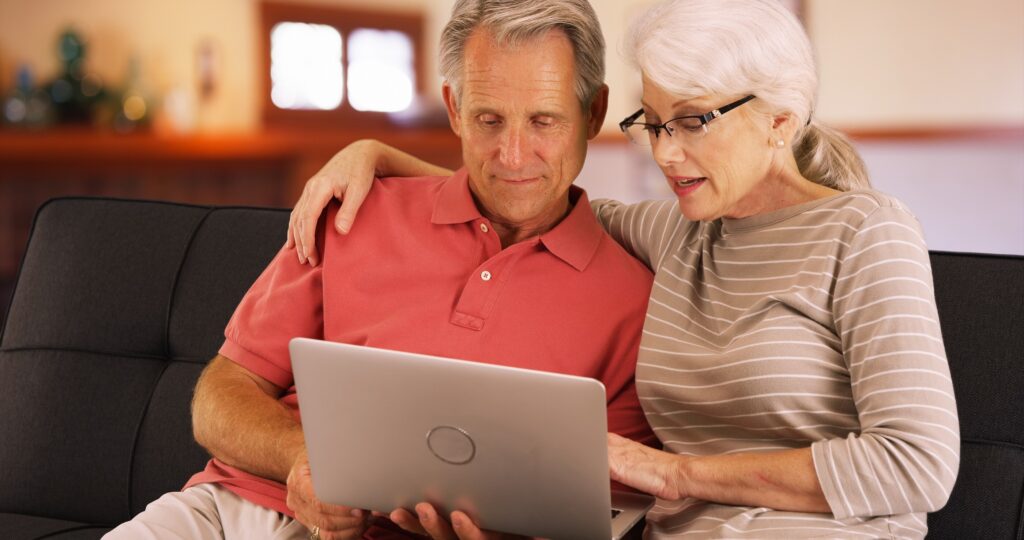 Patients looking at resources on the website